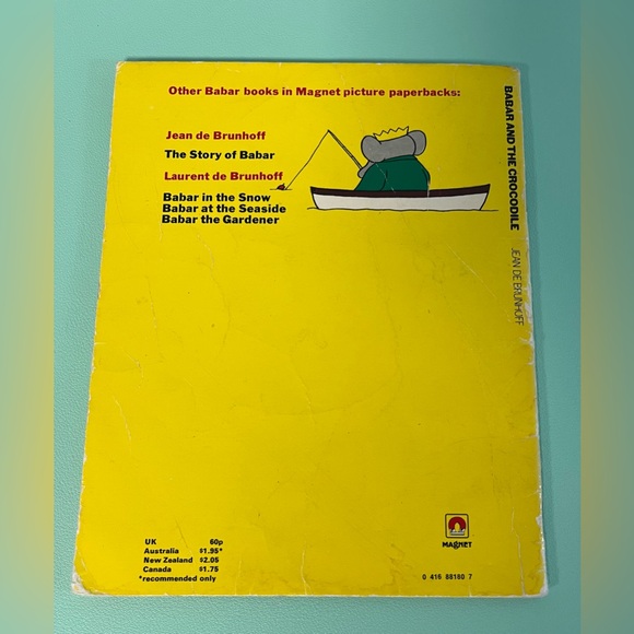 Vintage Babar and the Crocodile, Jean De Brunhoff, kids vintage elephant book - Picture 5 of 5